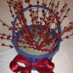 Basket, Blue and Red Berry