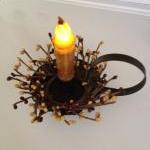 Taper Candle with Holder, L..