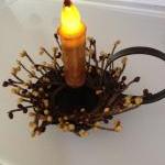Taper Candle with Holder, L..