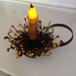 Taper Candle with Holder, L..