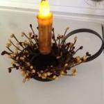 Taper Candle with Holder, L..