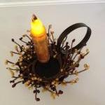 Taper Candle with Holder, L..