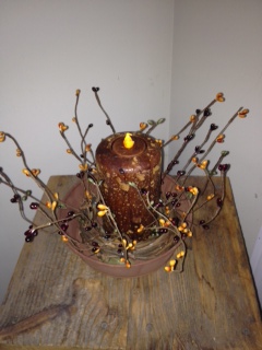 Candle, 6 inch Pillar, Cinnamon Stick Scented (LED)