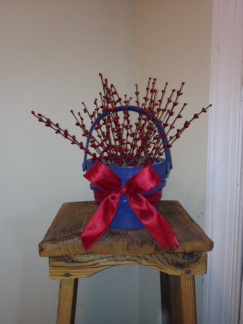 Basket, Blue and Red Berry
